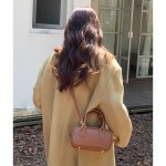 包包女2024新款小众设计简约休闲复古手提保龄球包单肩斜挎包百搭