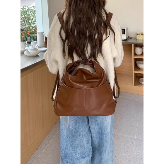 2026春季新款软皮包包女大容量三用通勤托特包多功能背包斜跨书包