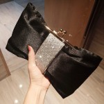 跨境新款晚宴包名媛宴会手拿包旗袍晚礼服包包镶钻蝴蝶结小手包女