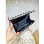 新款跨境女士欧美简约轻奢晚宴包手拿包绒布镶钻闪亮女包斜挎包包