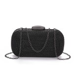 亚马逊斜挎女包工厂Clutch欧美PU编织Party晚妆晚宴包婚礼handbag