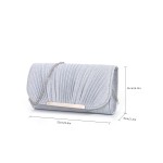 外贸工厂直销斜挎晚宴包女Clutch bag褶皱高车缝线圆底手拿晚装包