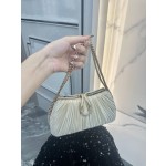 跨境欧美百褶简约百搭潮流气质旗袍宴会新娘包晚宴包纯色手提包