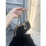 跨境欧美百褶简约百搭潮流气质旗袍宴会新娘包晚宴包纯色手提包
