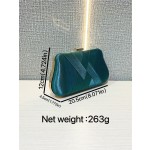 新款褶皱缎面晚宴包编织手拿包名媛气质宴会包搭配旗袍晚装包礼服