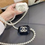 小香风mini小包包珍珠链条斜跨包亚克力耳机包小包链条小方包