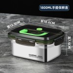 不锈钢家用保鲜盒食品级大容量野餐水果便当饭盒密封盒冰箱收纳盒