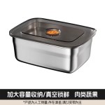 不锈钢小方盒方形保鲜盒冰箱收纳盒带盖子密封防漏留样盒便当盒