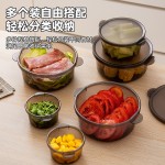 冰箱收纳盒保鲜盒食品级可冷冻厨房储物盒圆形带盖水果蔬菜食品盒