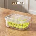 跨境密封保鲜盒家用冰箱收纳盒大容量透明款食品级冻肉果蔬分装盒