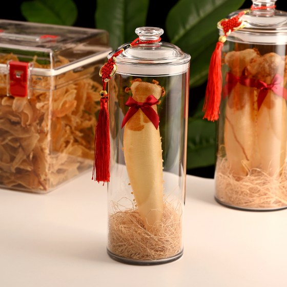 防潮密封罐亚克力展示瓶鱼胶储存罐礼品滋补品干货药材陈皮茶叶罐