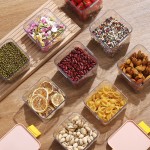 米菲家用透明密封罐冰箱保鲜盒厨房储物罐茶叶零食干货防潮收纳盒