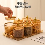 轻奢密封罐食品级五谷杂粮厨房防潮收纳盒零食干货茶叶储物罐家用