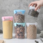 食品密封罐大号透明塑料猫粮罐奶粉罐子厨房五谷杂粮收纳盒储物罐