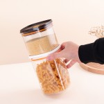 按压式密封储物罐收纳面粉储存罐盒零食收纳盒塑料食品级大容量