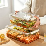 米木日式泡菜密封盒食品级冰箱收纳专用腌咸菜罐容器大容量保鲜盒