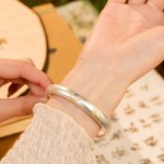 白铜描金龙腾国风生肖古法闭口手镯女镀纯银镯子手饰不掉色手环女