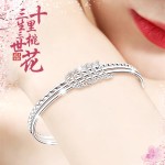 小红书抖音直播白铜镀银三生三世手镯实心简约韩版多圈闭口女镯子