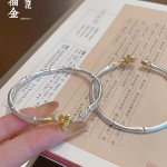 金亿点描金竹节莲花手镯莲蓬手镯国风新中式高级感竹节手环送闺蜜