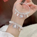 小众设计中式串珠盘缠吉言银手镯女平安喜乐招财猫银镯子女友礼物