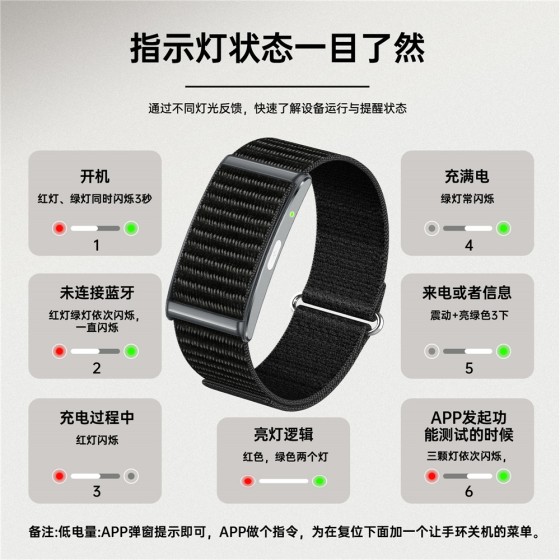 跨境GE54智能手环ECG心率体温血氧睡眠提醒轻薄无屏蓝牙运动手环