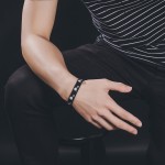 GOODLUCK四叶草硅胶手环男女幸运手腕带学生橡胶手圈手链可调节