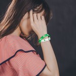 GOODLUCK四叶草硅胶手环男女幸运手腕带学生橡胶手圈手链可调节