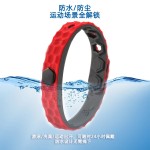 菱形六角防静电腕带负离子手环能量运动时尚不锈钢硅胶首饰品