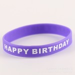 Happy Birthday硅胶手环定制印刷刻字派对腕带10色可选跨境热销