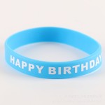 Happy Birthday硅胶手环定制印刷刻字派对腕带10色可选跨境热销