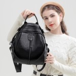 时尚荔枝纹双肩包女包韩版简约2026春季新款潮大容量背包休闲通勤