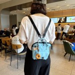 时尚潮流多巴胺牛津布双肩包女轻便斜挎小背包日常百搭出游小书包