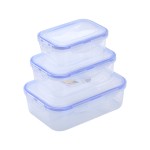带盖保鲜盒食品级冰箱收纳盒可微波炉加热密封塑料厨房长方形饭盒
