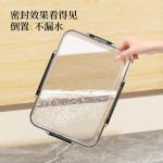 PET透明冰箱保鲜盒食品级蔬菜水果食品密封盒大容量食物储物盒