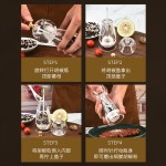胡椒研磨器黑胡椒花椒透明亚克力可视胡椒磨玫瑰海盐调料瓶