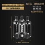 玻璃旋转调料组合套装家用勺盖一体调味罐盐罐厨房调味瓶调料盒