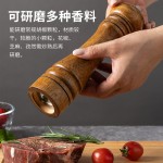胡椒研磨器木质黑胡椒粒研磨瓶套装手动家用磨海盐粉花椒粉磨粉瓶