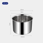 加厚无磁不锈钢带盖味盅调料罐圆形味盅调料缸厨房带盖味盅打蛋盆