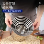 加厚无磁不锈钢带盖味盅调料罐圆形味盅调料缸厨房带盖味盅打蛋盆