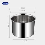 加厚无磁不锈钢带盖味盅调料罐圆形味盅调料缸厨房带盖味盅打蛋盆