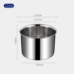 加厚无磁不锈钢带盖味盅调料罐圆形味盅调料缸厨房带盖味盅打蛋盆