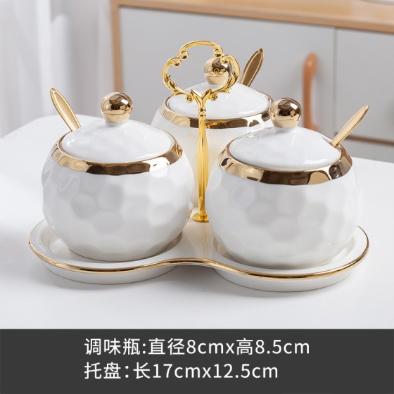 严选陶瓷调料罐厨房家用北欧盐罐高颜值多功能调味罐组合套装批发