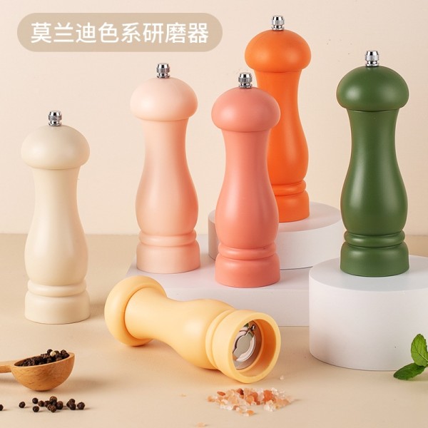 莫迪兰色胡椒研磨器黑胡椒花椒海盐玫瑰盐研磨瓶调味罐跨境亚马逊