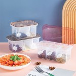 厨房调味盒三格一体家用调料罐多格调料收纳盒抖音福利品一件代发