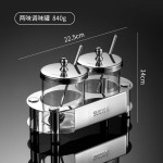 埃恩调料盒304不锈钢调味罐套装家用厨房调料瓶佐料瓶盐罐三件套