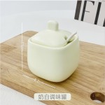 陶瓷调味罐北欧简约带盖家用厨房盐罐调味瓶罐轻奢盐味精调味盒