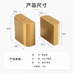 304不锈钢椒盐瓶胡椒粉罐金属西餐桌面香料调味瓶金色撒佐料盒套