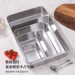 加厚不锈钢调料盒商用厨房一体多格调味罐套装摆摊学校食堂收纳盒