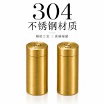 304不锈钢胡椒盐调味瓶金色SP调料罐西餐胡椒盒佐料瓶子（一对）