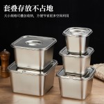 食品级调料瓶不锈钢味盅带盖加厚加深商用家用厨房收纳盒调料盒